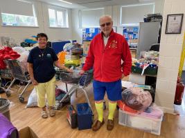 Jenny Jenkins & President Ian Lampert at Penparcau Community Hub